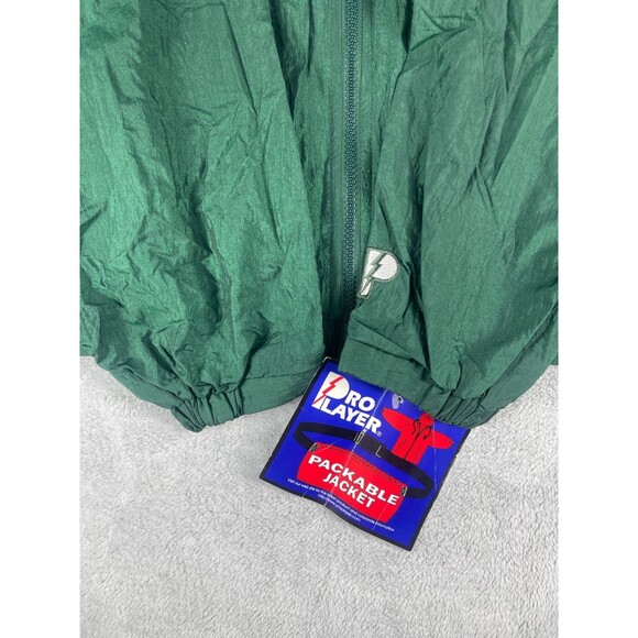 VIntage Pro Layer Vons Packable Jacket Men's 2XL Green Hooded Nylon Full-Zip - Picture 5 of 16